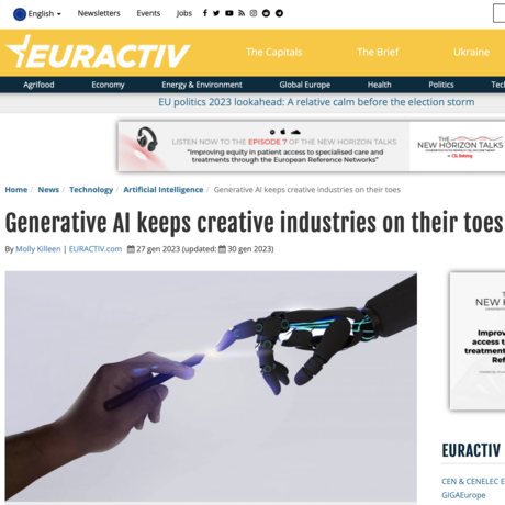 Cover: Euractiv on generative AI