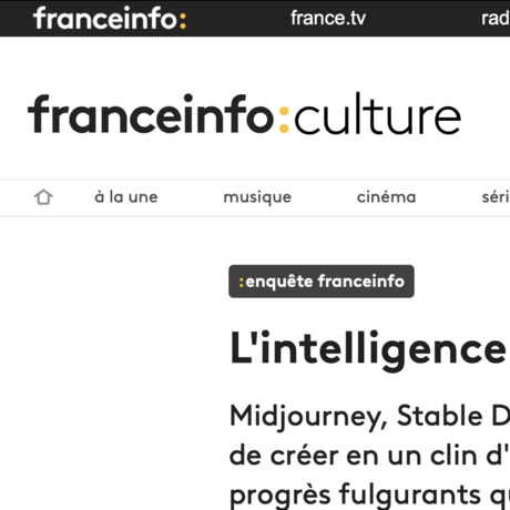 Cover: Article de Franceinfo sur l'IA